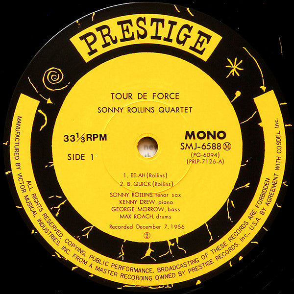 Sonny Rollins - Tour De Force (Vinyl, LP, Album, Reissue)