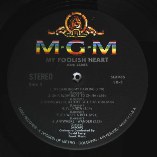 Joni James - My Foolish Heart (Vinyl, LP, Reissue, Stereo)