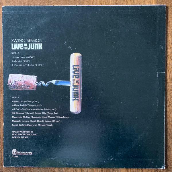 Swing Session (4) - Live At The Junk (Vinyl, LP, Album, Reissue, Stereo) Near Mint (NM or M-) / Very Good Plus (VG+)