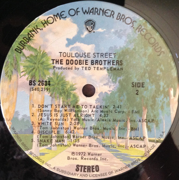 The Doobie Brothers - Toulouse Street (Vinyl, LP, Album, Reissue, Stereo) Very Good (VG) / Very Good Plus (VG+)