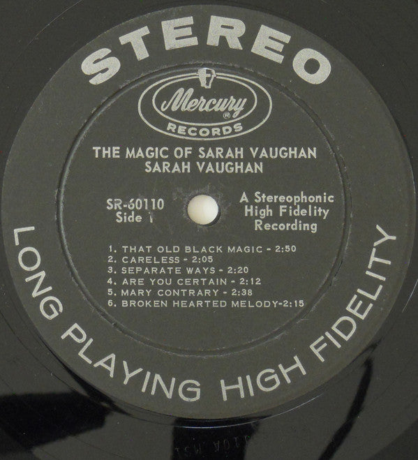 Sarah Vaughan - The Magic Of Sarah Vaughan (Vinyl, LP, Album, Stereo) Very Good (VG) / Good Plus (G+)