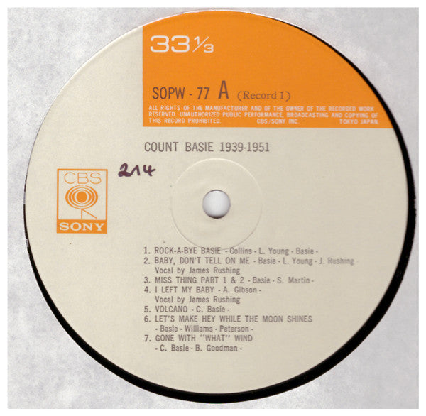 Count Basie - Count Basie 1939-1951 (2xVinyl, LP, Compilation) Very Good Plus (VG+) / Very Good Plus (VG+)