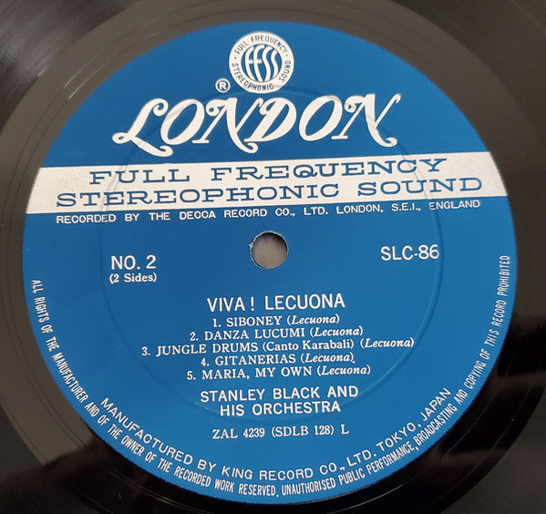 Stanley Black & His Orchestra - Viva! Lecuona (Vinyl, LP, Album, Reissue, Stereo) Very Good (VG) / Very Good (VG)