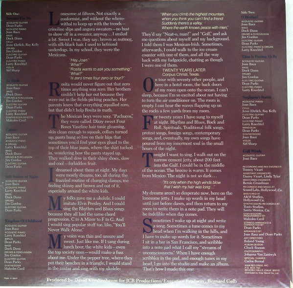 Joan Baez - Gulf Winds (Vinyl, LP, Album, Promo, Stereo) Very Good Plus (VG+) / Very Good Plus (VG+)