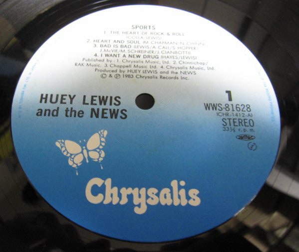 Huey Lewis & The News - Sports (Vinyl, LP, Album, Repress)