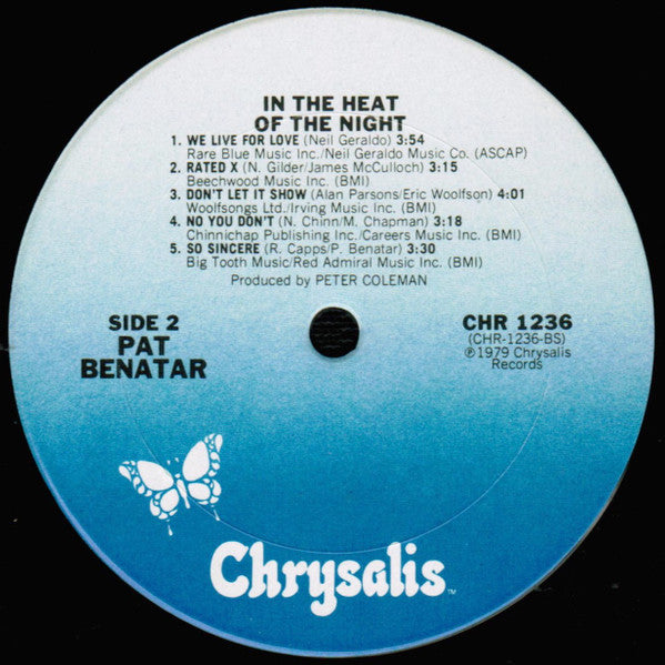 Pat Benatar - In The Heat Of The Night (Vinyl, LP, Album) Good Plus (G+) / Very Good (VG)