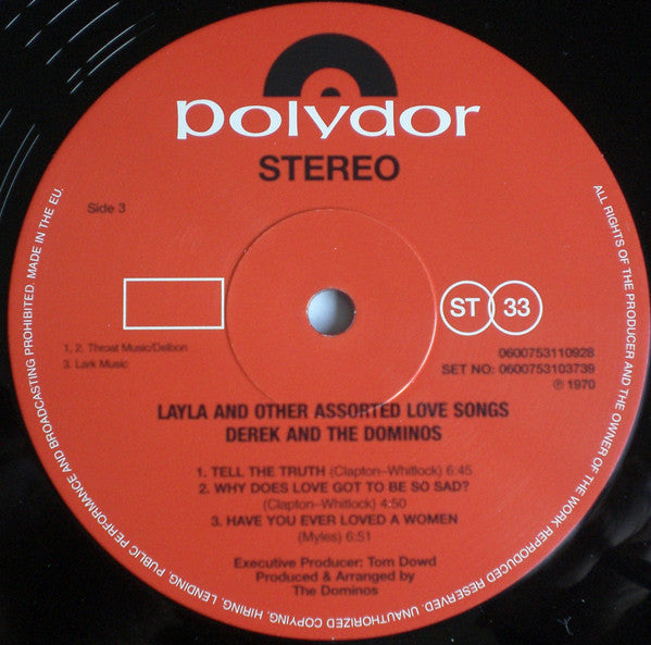Derek & The Dominos - Layla And Other Assorted Love Songs (2xVinyl, LP, Album, Reissue, Remastered, Stereo) Near Mint (NM or M-) / Near Mint (NM or M-)
