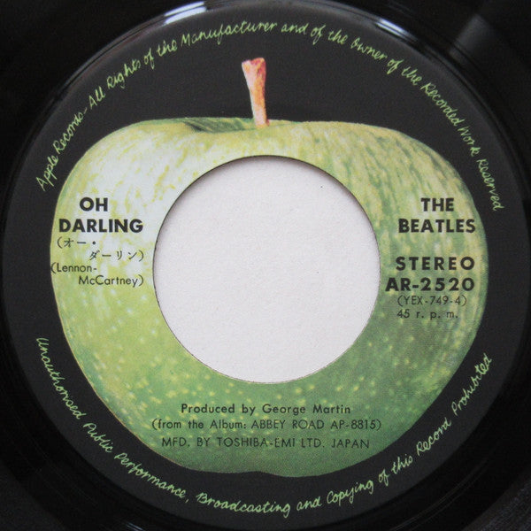 The Beatles - Oh Darling / Here Comes The Sun (Vinyl, 7", 45 RPM, Single, Reissue, Stereo) Near Mint (NM or M-) / Very Good Plus (VG+)