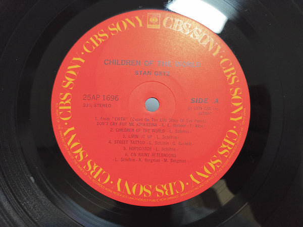 Stan Getz - Children Of The World (Vinyl, LP, Album, Stereo) Very Good (VG) / Very Good (VG)