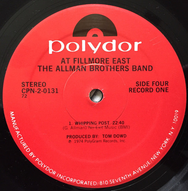 The Allman Brothers Band - The Allman Brothers Band At Fillmore East (2xVinyl, LP, Album, Reissue, Stereo) Very Good (VG) / Very Good (VG)