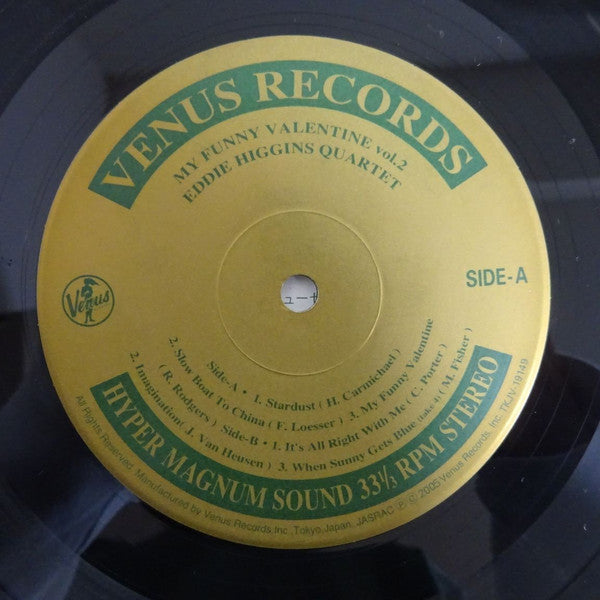 Eddie Higgins Quartet - My Funny Valentine Vol.2 (Vinyl, LP, Album, Limited Edition) Very Good Plus (VG+) / Near Mint (NM or M-)