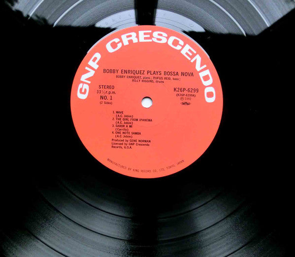 Bobby Enriquez - Bobby Enriquez Plays Bossa Nova (Vinyl, LP, Album, Stereo) Near Mint (NM or M-) / Very Good (VG)