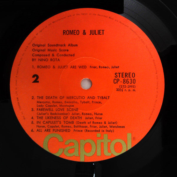 Nino Rota - ロミオとジュリエット = Romeo & Juliet (Vinyl, LP, Album, Reissue,...