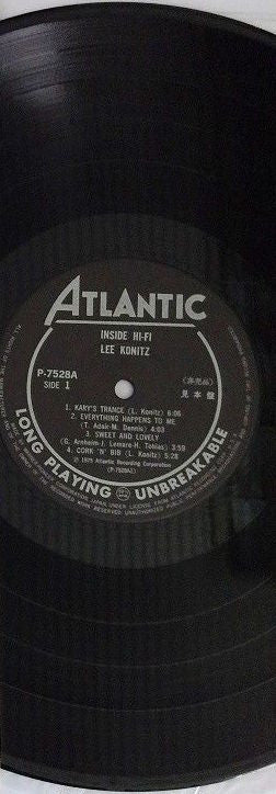 Lee Konitz - Inside Hi-Fi (Vinyl, LP, Album, Promo, Mono) Very Good Plus (VG+) / Very Good Plus (VG+)
