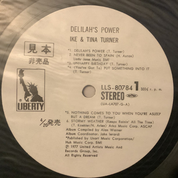 Ike & Tina Turner - Delilah's Power = デリラの魔力! (Vinyl, LP, Compilation, Promo) Near Mint (NM or M-) / Very Good (VG)