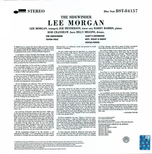 Lee Morgan - The Sidewinder (Vinyl, LP, Album, Reissue, Stereo) Very Good Plus (VG+) / Very Good Plus (VG+)