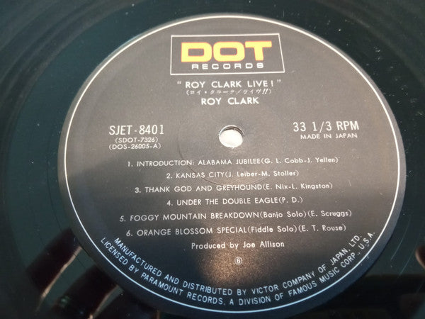 Roy Clark - Roy Clark Live! (Vinyl, LP, Album) Very Good Plus (VG+) / Very Good (VG)