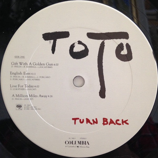 Toto - Turn Back (Vinyl, LP, Album) Very Good (VG) / Very Good Plus (VG+)