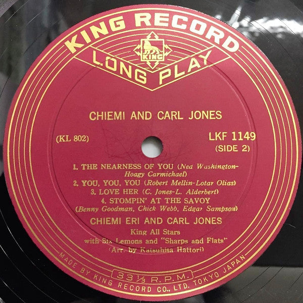 Chiemi Eri - チエミとカール・ジョーンズ = Chiemi And C. Jones (Vinyl, LP, 10", Album, Mono) Very Good Plus (VG+) / Very Good Plus (VG+)