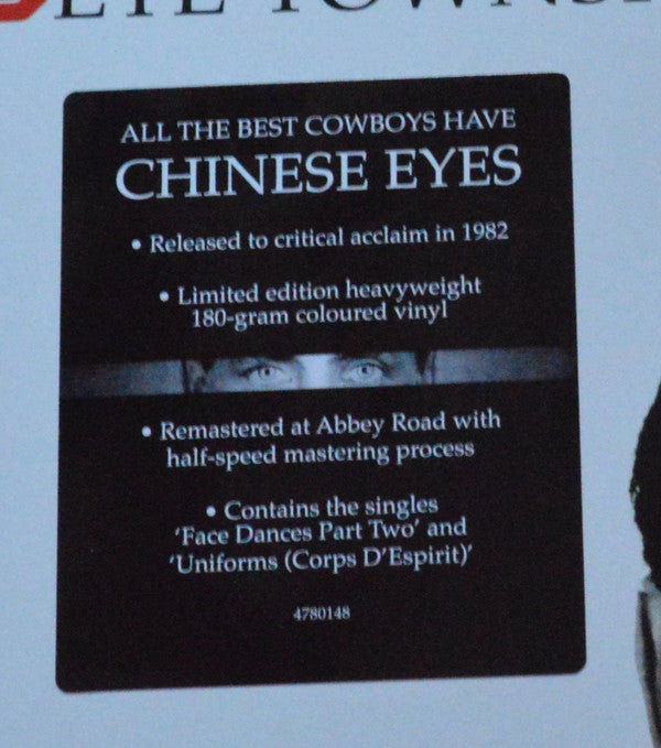 Pete Townshend - All The Best Cowboys Have Chinese Eyes (Vinyl, LP, Album, Limited Edition, Reissue, Remastered) Very Good Plus (VG+) / Very Good Plus (VG+)
