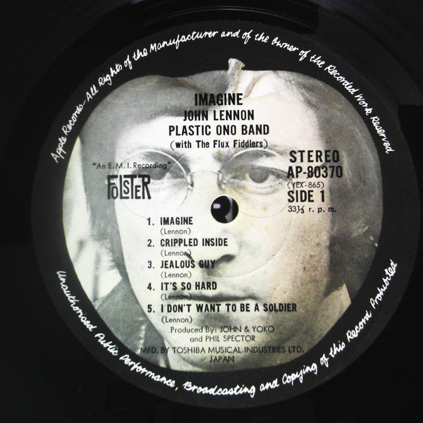 John Lennon - Imagine (Vinyl, LP, Album, Reissue) Very Good Plus (VG+) / Very Good (VG)