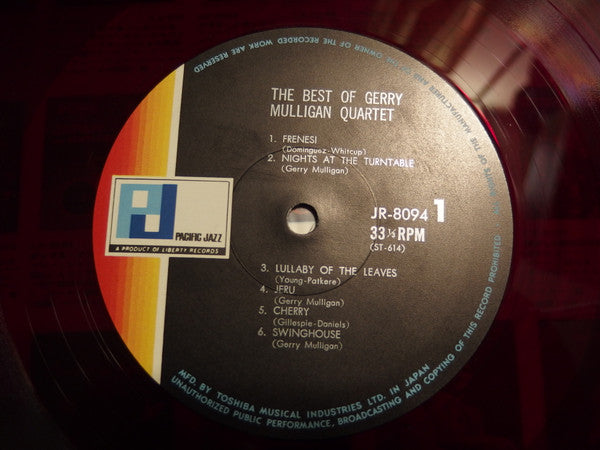 Gerry Mulligan Quartet - The Best Of (Vinyl, LP, Compilation) Good Plus (G+) / Good Plus (G+)