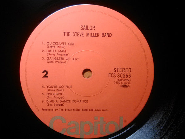 Steve Miller Band - Sailor (Vinyl, LP, Album, Reissue, Stereo)