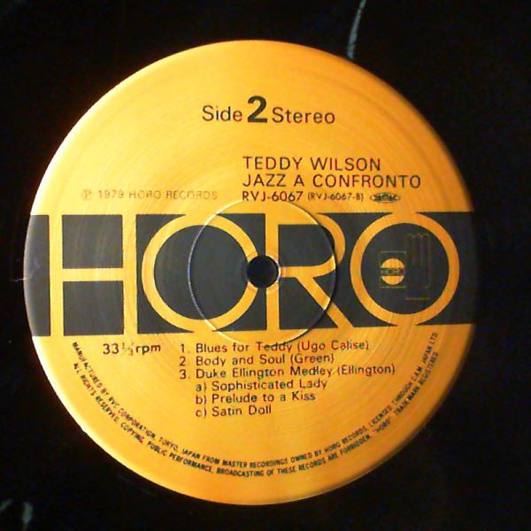 Teddy Wilson - Jazz A Confronto (Vinyl, LP, Album, Stereo) Very Good Plus (VG+) / Very Good Plus (VG+)