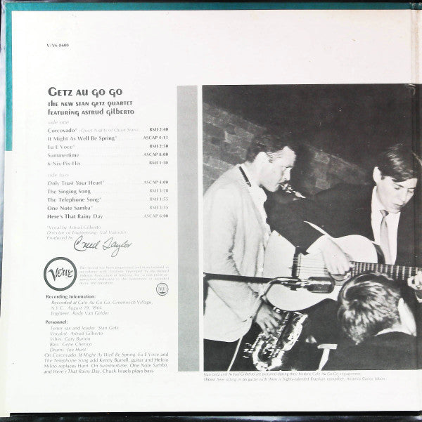 The New Stan Getz Quartet - Getz Au Go Go (Vinyl, LP, Album, Stereo) Very Good Plus (VG+) / Very Good (VG)