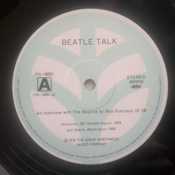 Red Robinson - Beatle Talk (Vinyl, 12", 45 RPM, Stereo) Very Good Plus (VG+) / Very Good (VG)