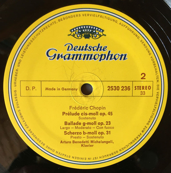 Frédéric Chopin - 10 Mazurkas · Prélude Op. 45 · Ballade Op.23 · Scherzo Op. 31 (Vinyl, LP, Stereo) Near Mint (NM or M-) / Very Good Plus (VG+)
