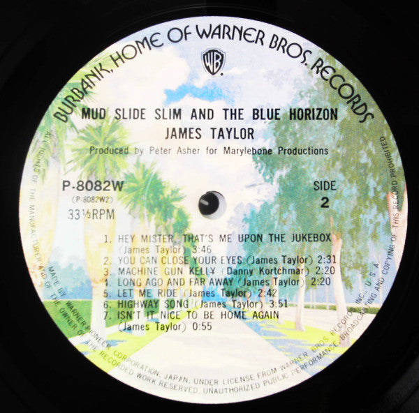 James Taylor (2) - Mud Slide Slim And The Blue Horizon (Vinyl, LP, Album, Reissue) Very Good (VG) / Good Plus (G+)
