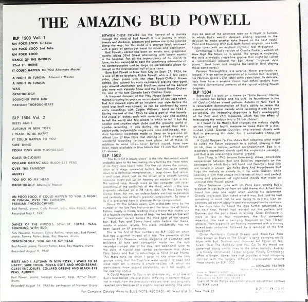 Bud Powell - The Amazing Bud Powell, Volume 1 (Vinyl, LP, Album, Reissue, Mono) Very Good Plus (VG+) / Very Good (VG)
