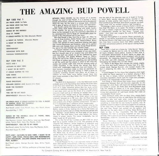 Bud Powell - The Amazing Bud Powell, Volume 1 (Vinyl, LP, Album, Reissue, Mono) Very Good Plus (VG+) / Very Good (VG)