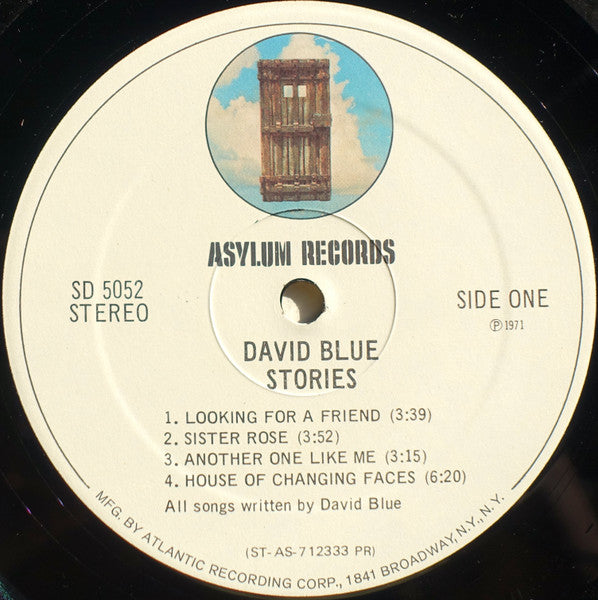 David Blue - Stories (Vinyl, LP, Album, Stereo) Very Good (VG) / Good Plus (G+)