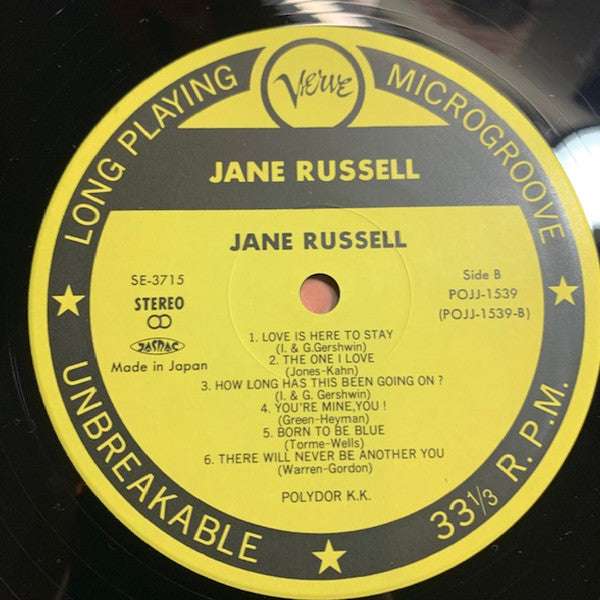 Jane Russell - Jane Russell (Vinyl, LP, Album, Limited Edition, Promo, Reissue) Near Mint (NM or M-) / Near Mint (NM or M-)
