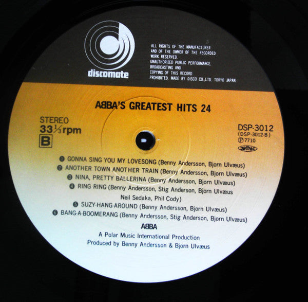 ABBA - ABBA's Greatest Hits 24 (Vinyl, LP, Compilation, Repress)