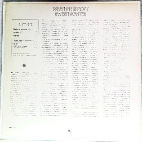Weather Report - Sweetnighter (Vinyl, LP, Album)