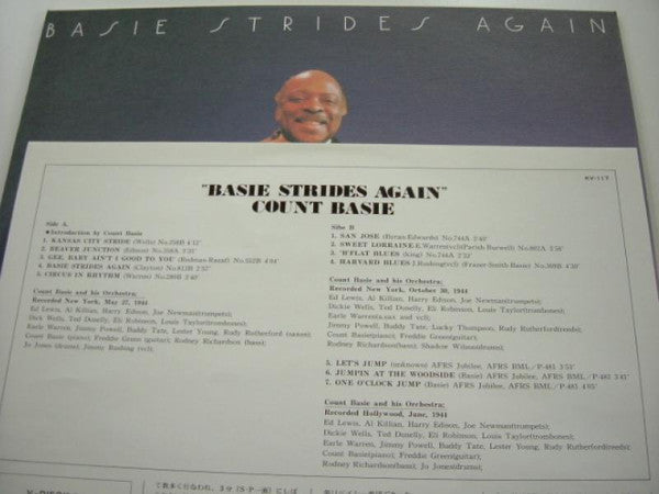 Count Basie Orchestra - Basie Strides Again (Vinyl, LP, Album, Stereo) Very Good (VG) / Very Good (VG)