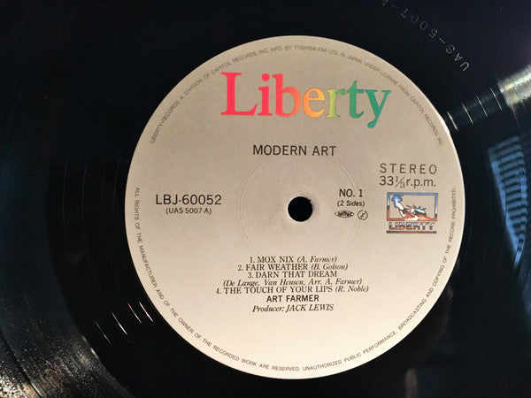 Art Farmer - Modern Art (Vinyl, LP, Album, Reissue, Stereo) Very Good Plus (VG+) / Very Good (VG)