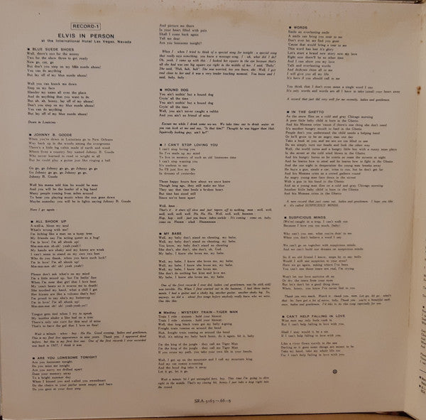 Elvis Presley - From Memphis To Vegas / From Vegas To Memphis (Viny...