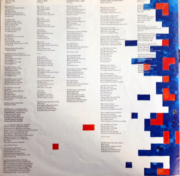 Paul McCartney - Tug Of War (Vinyl, LP, Album, Stereo)