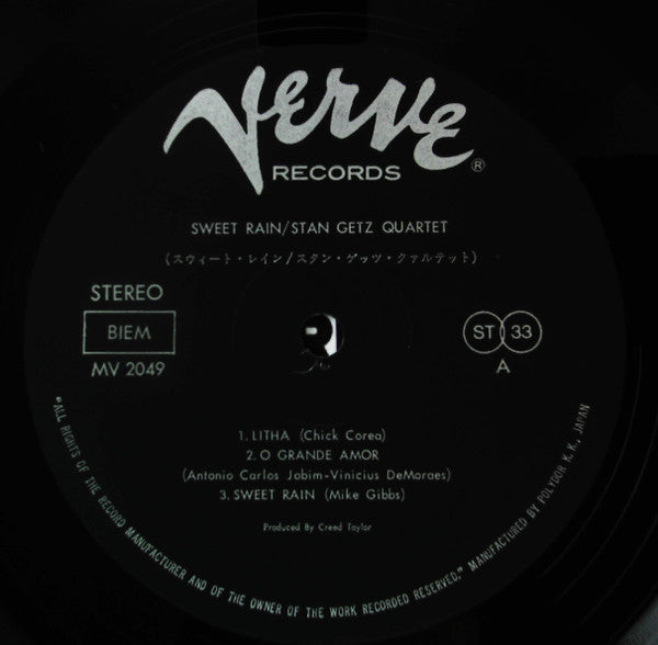 Stan Getz - Sweet Rain (Vinyl, LP, Album, Reissue)