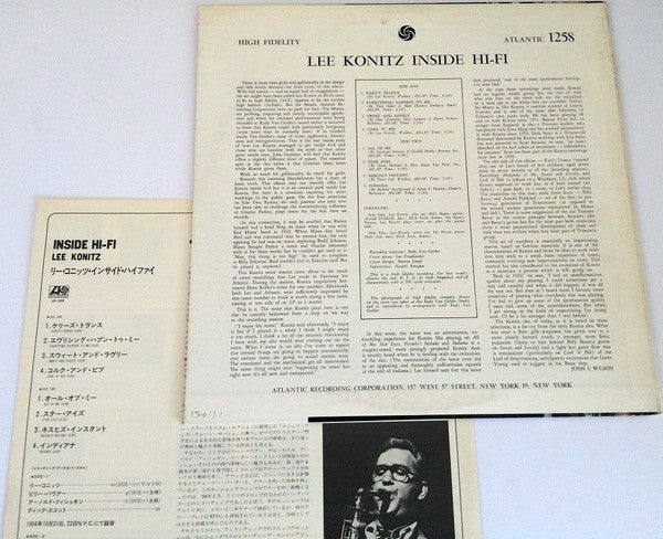 Lee Konitz - Inside Hi-Fi (Vinyl, LP, Album, Promo, Mono) Very Good Plus (VG+) / Very Good Plus (VG+)