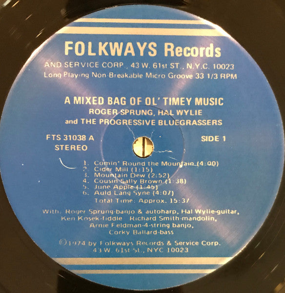 Roger Sprung - Bluegrass Blast (A Mixed Bag Of Ol' Timey Music) (Vinyl, LP, Album) Very Good (VG) / Very Good Plus (VG+)