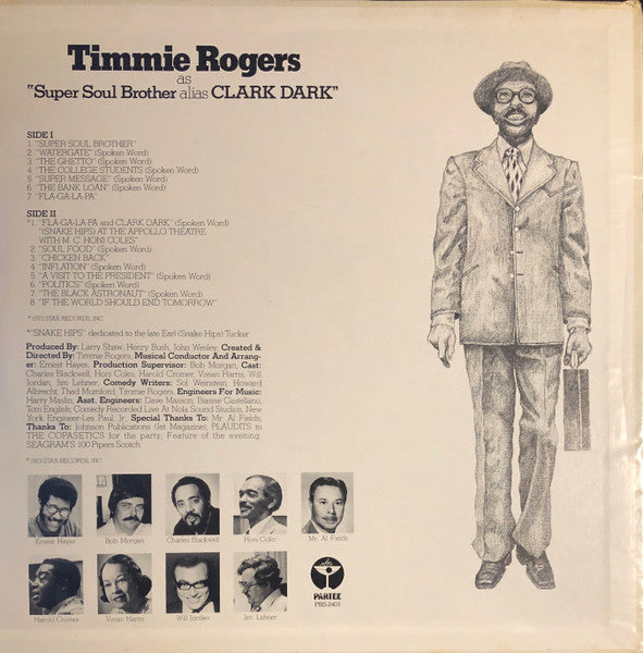 Timmie Rogers - Timmie Rogers As Super Soul Brother Alias ​​"Clark Dark" (Vinyl, LP, Album, Stereo) Very Good Plus (VG+) / Good Plus (G+)