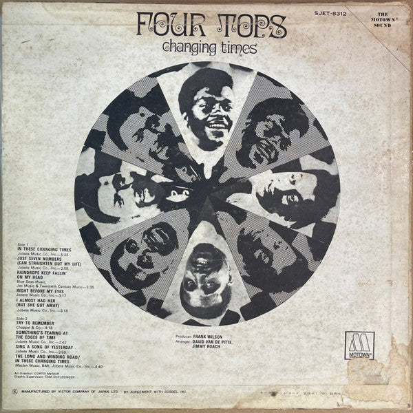 Four Tops - Changing Times (Vinyl, LP, Album, Promo) Very Good (VG) / Very Good Plus (VG+)