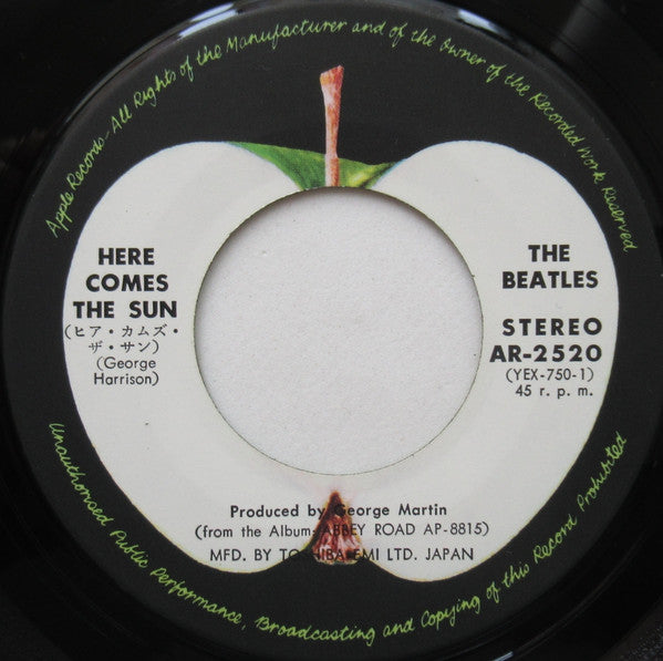 The Beatles - Oh Darling / Here Comes The Sun (Vinyl, 7", 45 RPM, Single, Reissue, Stereo) Near Mint (NM or M-) / Very Good Plus (VG+)