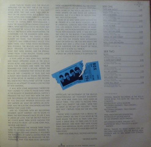 The Beatles - The Beatles At The Hollywood Bowl (Vinyl, LP, Album) Very Good Plus (VG+) / Very Good (VG)
