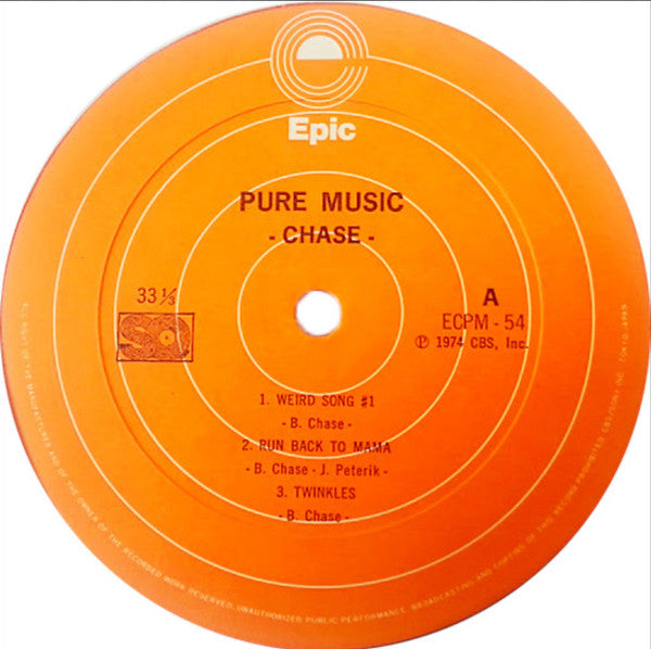 Chase (5) - Pure Music (Vinyl, LP, Album, Quadraphonic) Very Good Plus (VG+) / Near Mint (NM or M-)